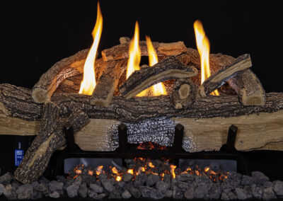 Grand Canyon Gas Logs (Burner Included) – Split Oak (24”) with burner